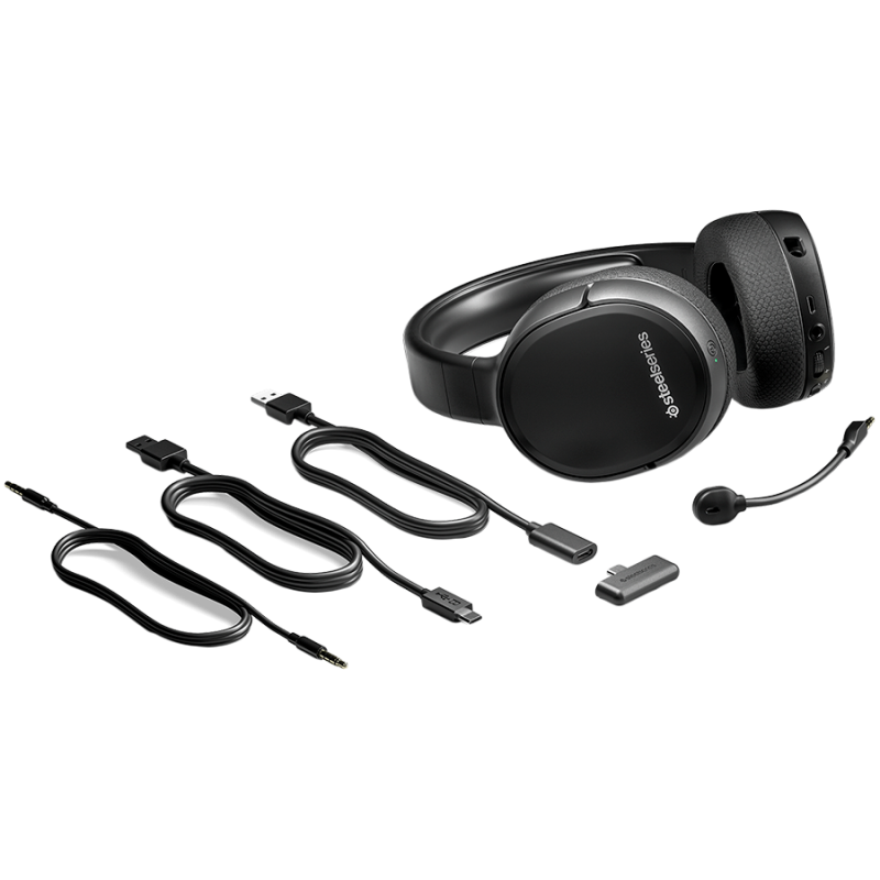 SteelSeries Arctis 1 Wireless, bežične slušalice s mikrofonom, 3.5mm, USB, USB-C, crne