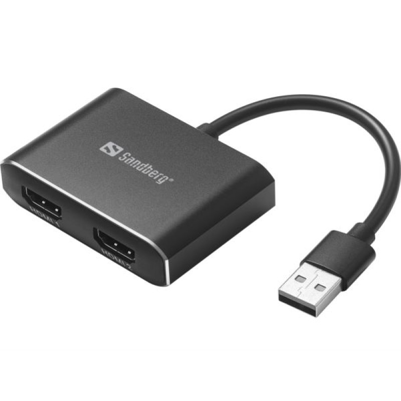 Sandberg USB 3.0 / 2xHDMI link, crni