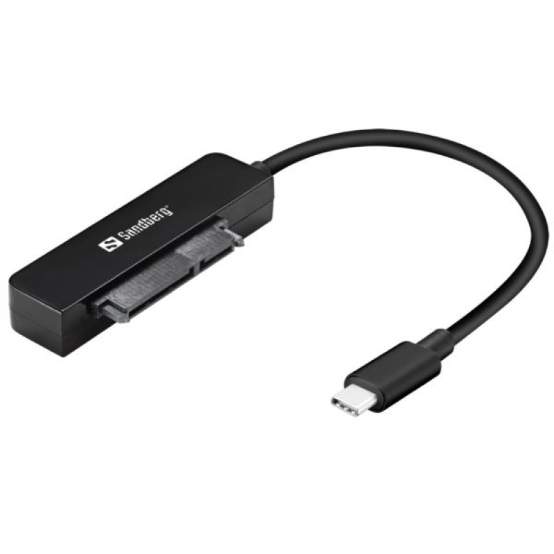 Sandberg USB-C / SATA adapter, crni