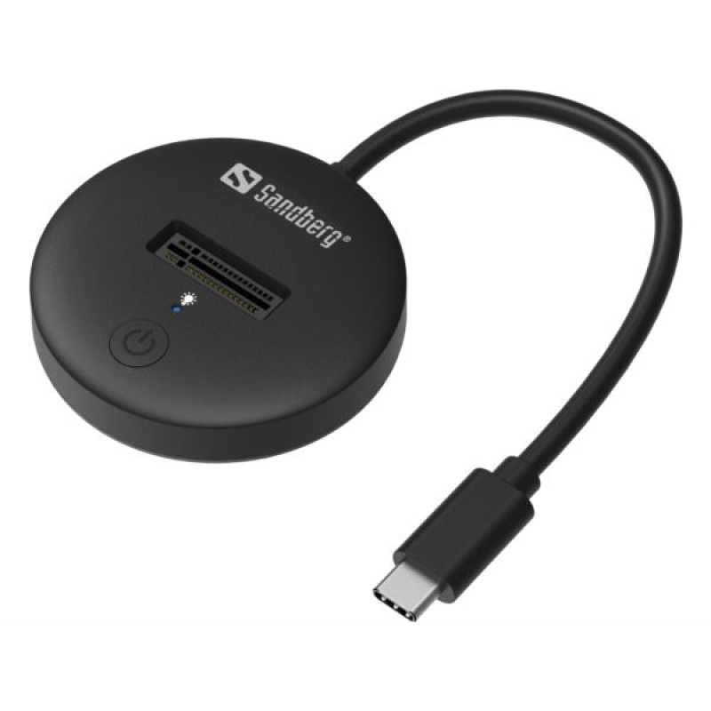 Sandberg 136-47, USB-C dock za M.2 NVMe SSD, crni