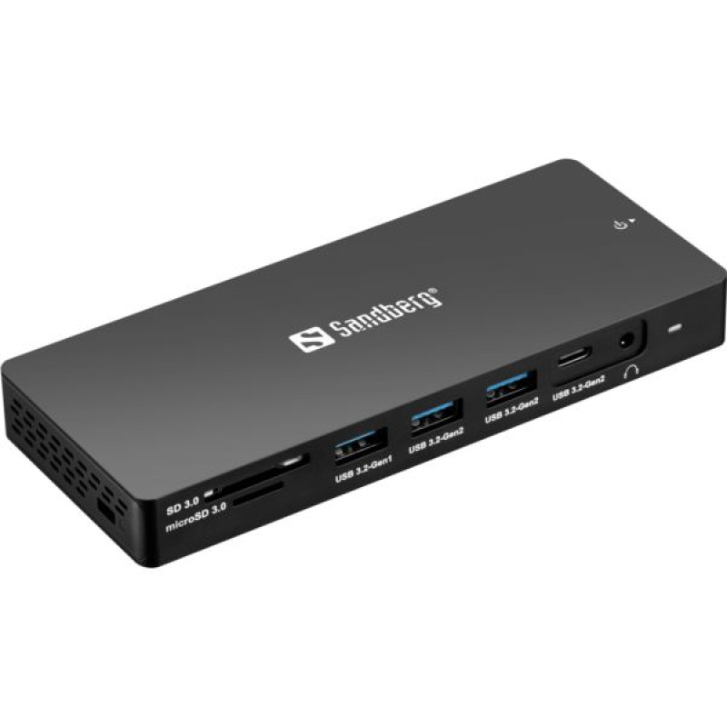 Sandberg 13-u-1 Docking Station Pro, USB-C, crni