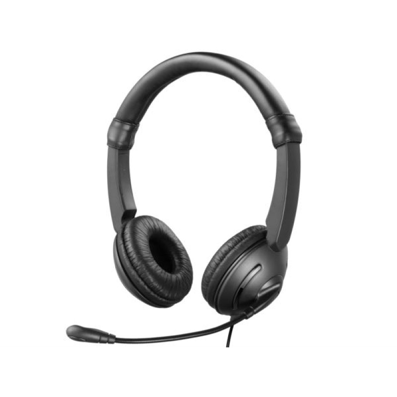 Sandberg MiniJack Headset Saver, žičane slušalice s mikrofonom, crne