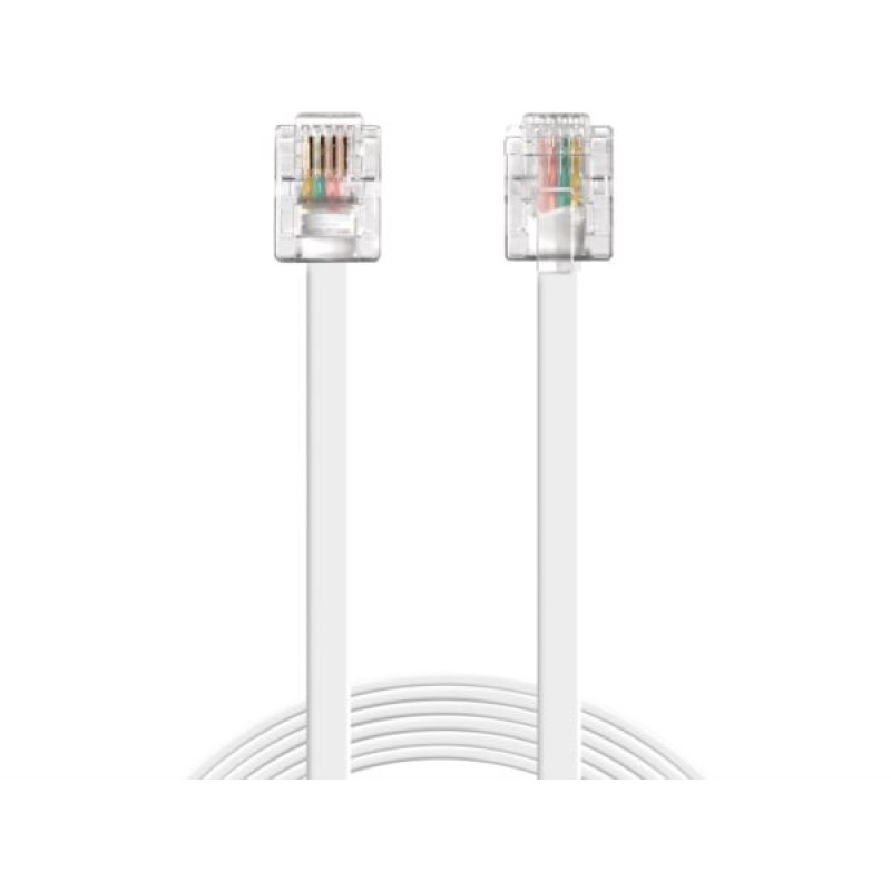 Sandberg telefonski kabel, RJ11 - RJ11, 1.8 m, bijeli