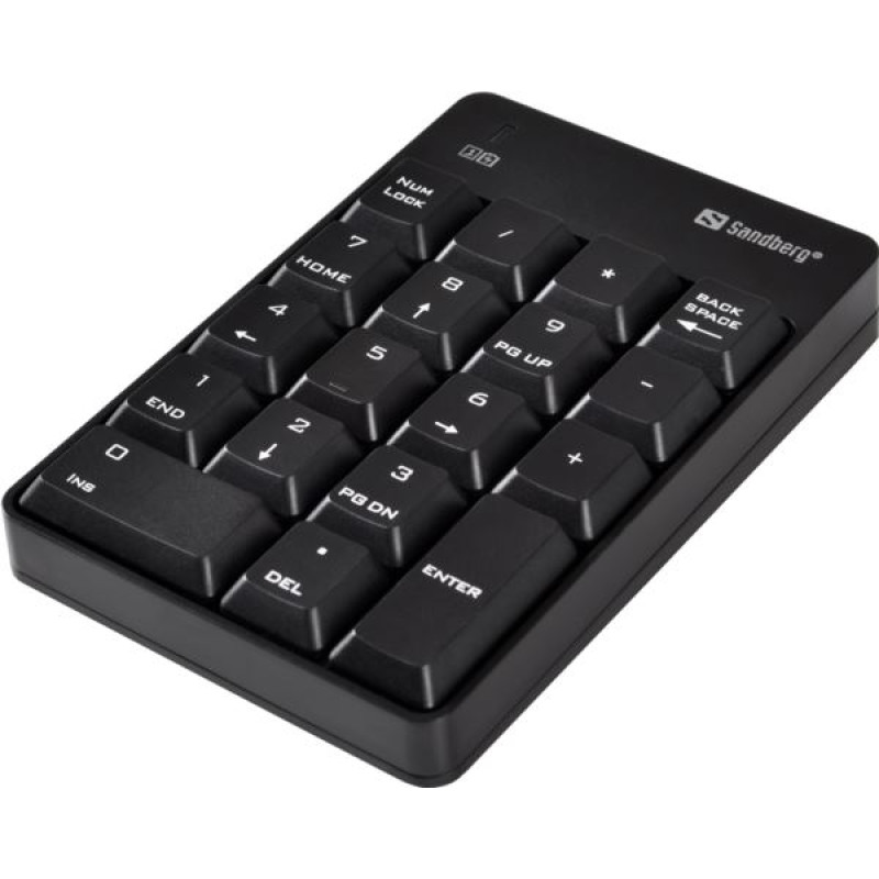 Sandberg Wireless Numeric Keypad 2, bežična numerička tipkovnica, crna