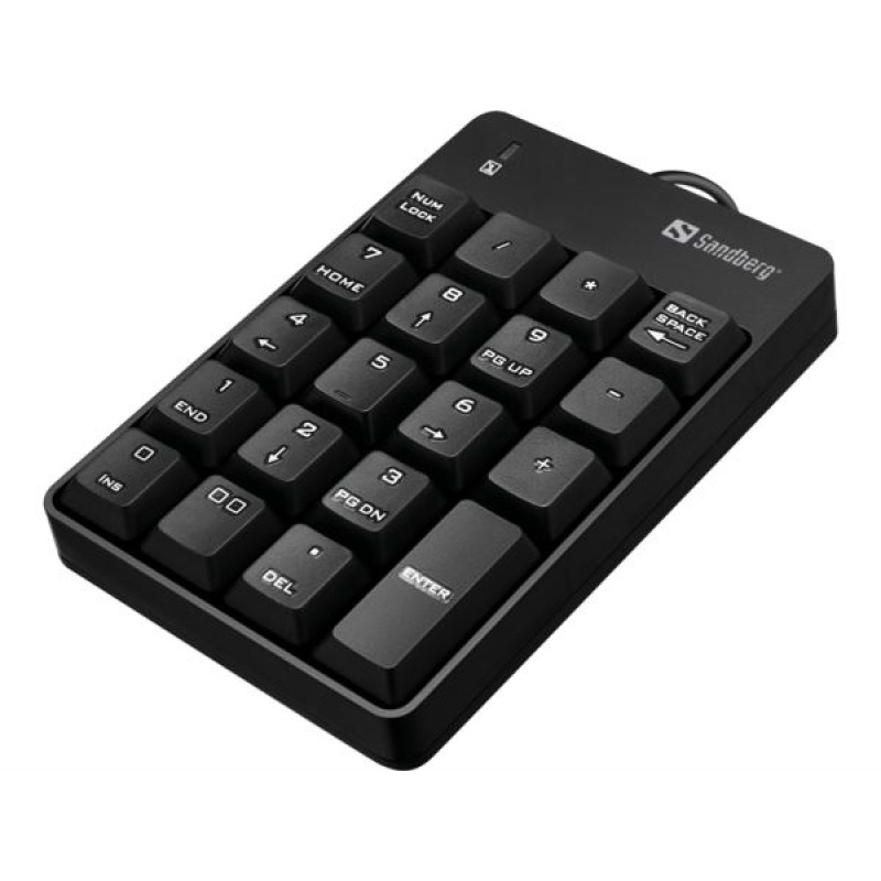 Sandberg Numeric Keypad, žičana numerička tipkovnica, crna