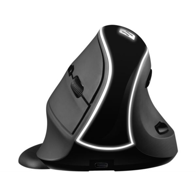 Sandberg Wireless Vertical Mouse Pro, bežični optički miš, crni