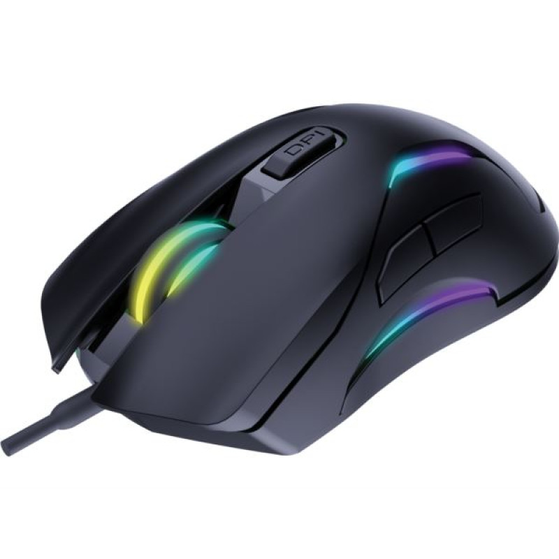 Sandberg LightFlow 6D, žičani optički miš, gaming, crni