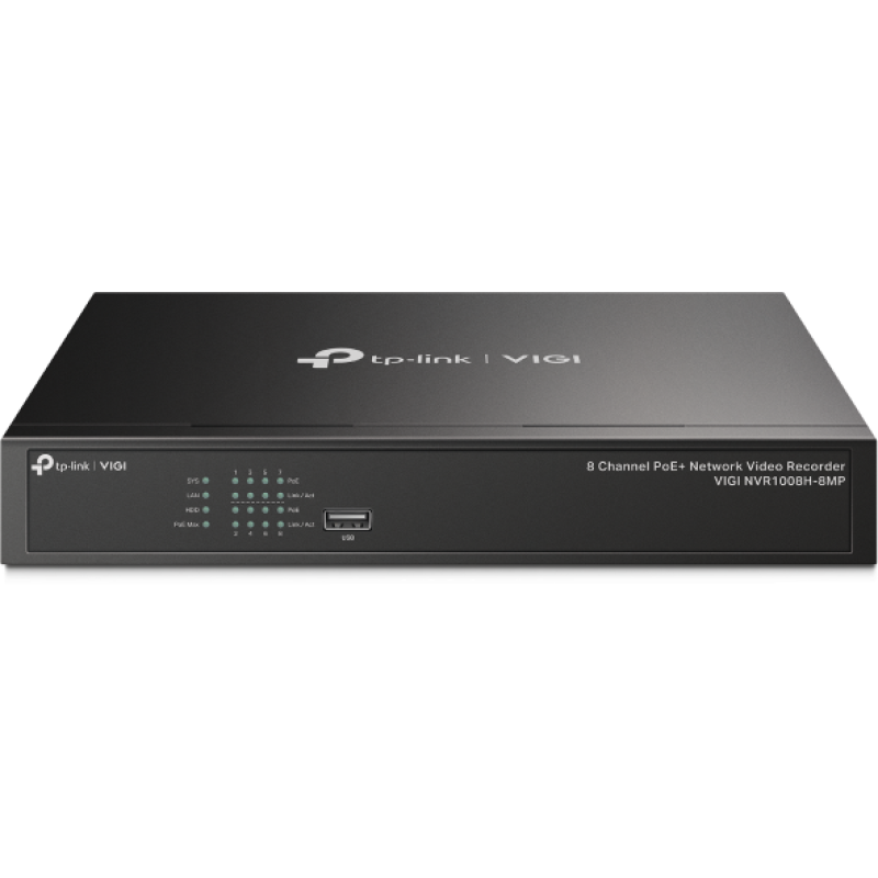 TP-Link VIGI NVR1008H-8MP, video snimač, 8MPx, 8 kanalni, PoE+