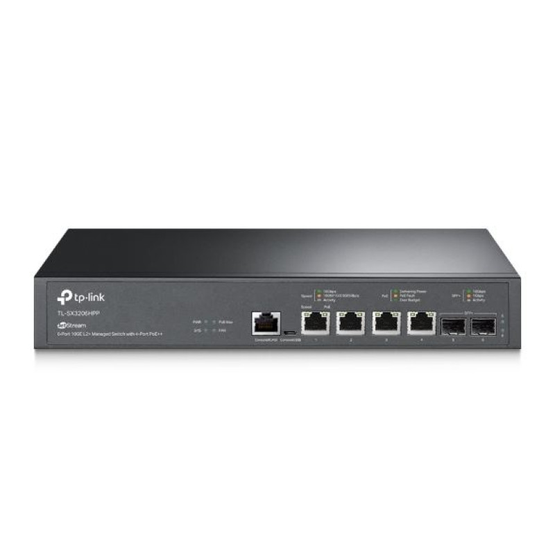 TP-Link JetStream TL-SX3206HPP, upravljivi switch, 6-Port, gigabit, PoE