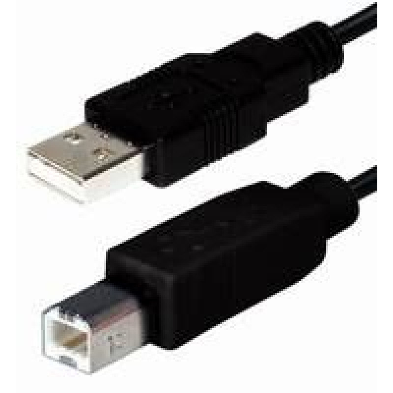 Transmedia USB 2.0 AB kabel, 1.8m, crni