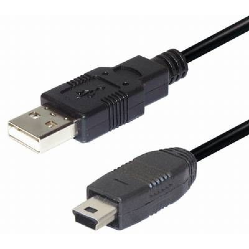 Transmedia C158-L, USB-A / mini USB kabel, 2m, crni