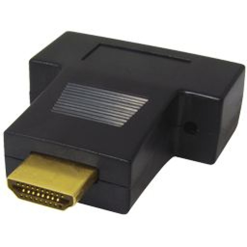 Transmedia C197-CL, DVI F / HDMI M adapter, crni