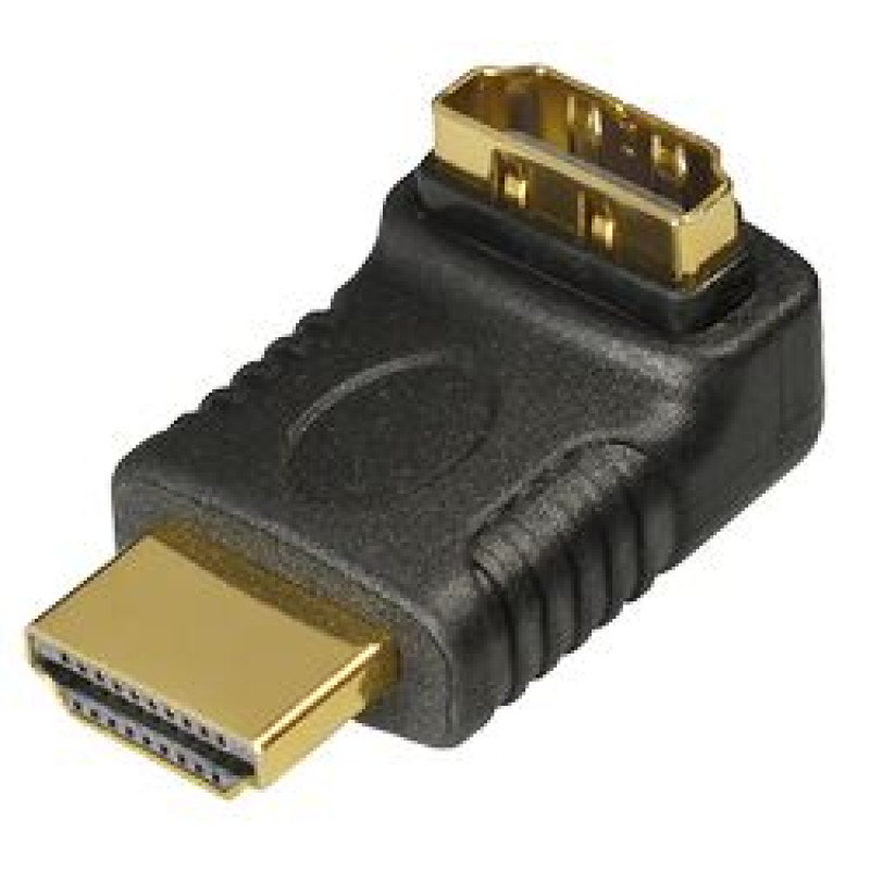 Transmedia C201-AL, HDMI M / HDMI F kutni adapter, crni