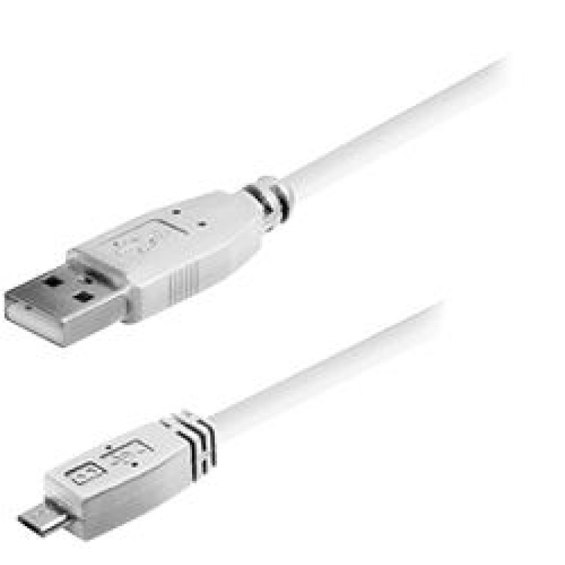 Transmedia C250-1WL, USB-A / micro USB kabel, 1m, bijeli