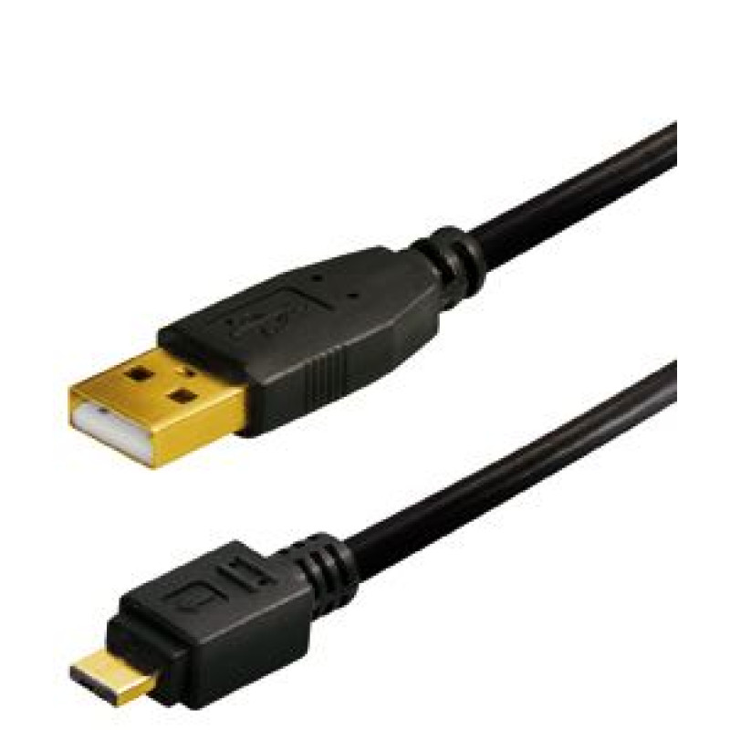 Transmedia C251-GL, USB-A / micro USB kabel, 1.8m, crni