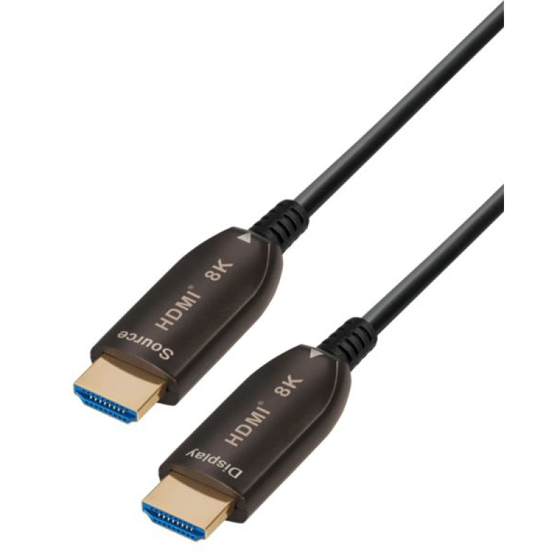 Transmedia C578-10ML aktivni optički HDMI kabel, 8K, 10m, crni