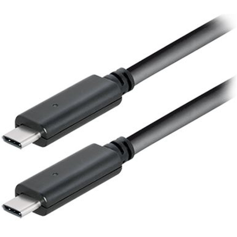 Transmedia C510-1L, USB-C / USB-C kabel, 1m, crni