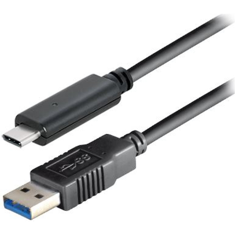 Transmedia C511-1L, USB-C / USB-A kabel, 1m, crni