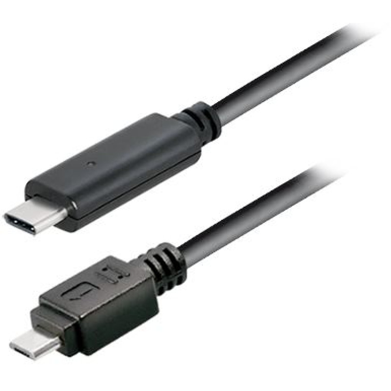 Transmedia C517-2L, USB-C / micro USB kabel, 2m, crni