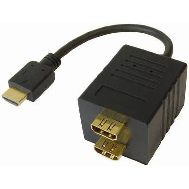 Transmedia CS-11L, HDMI M / 2 x HDMI F, crni