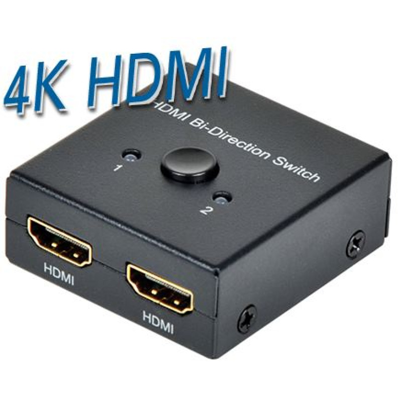 Transmedia CS32-L, HDMI 4K bidirectional splitter, crni