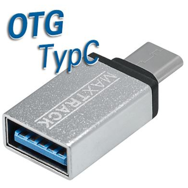 Transmedia MA2-L, USB Type-C / USB A adapter, srebrni