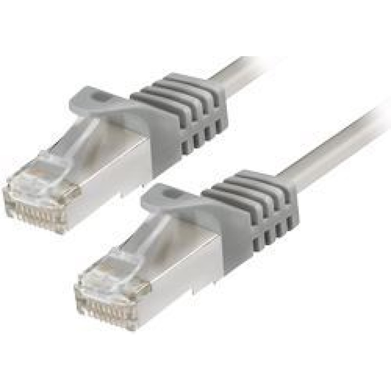 Transmedia TI 27-0,5 L, CAT6a SFTP kabel, 0.5m, sivi