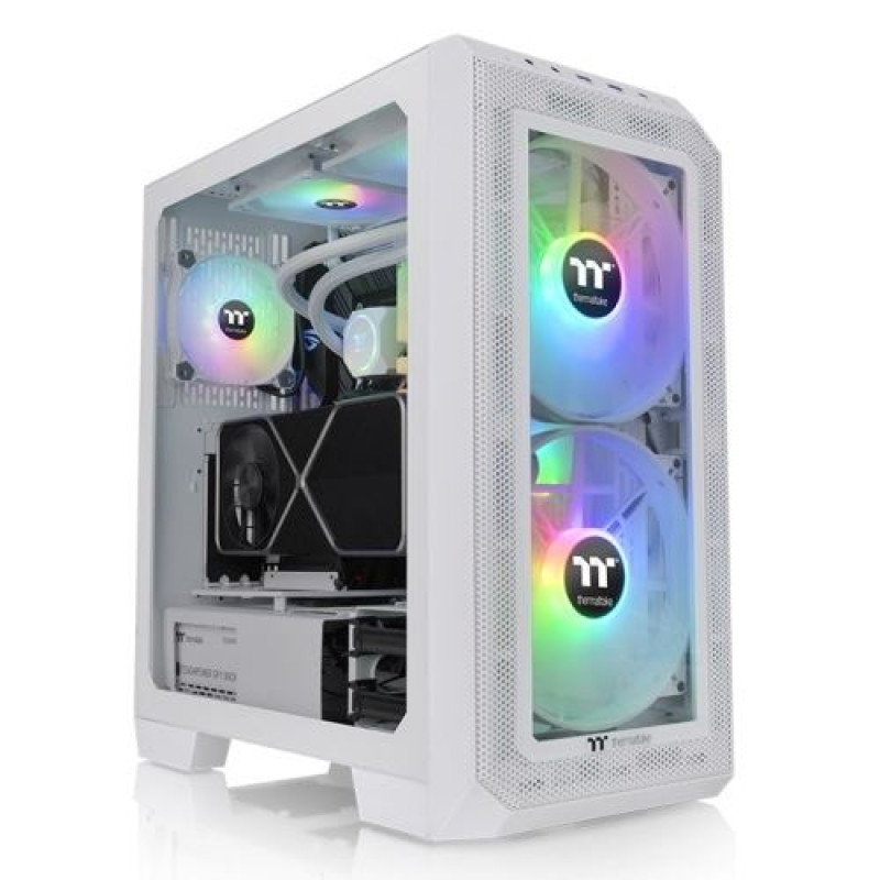Thermaltake View 300 MX Snow, bijelo sa staklom, ARGB, bez napajanja