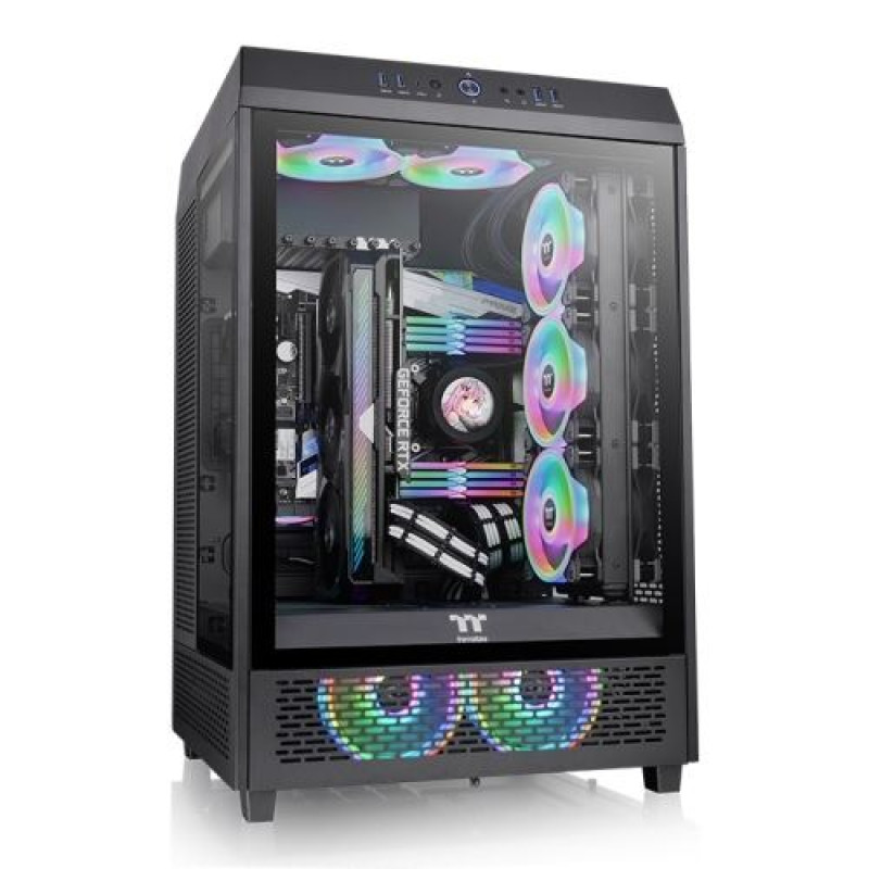 Thermaltake The Tower 500 Mid Tower, crno sa staklom, bez napajanja