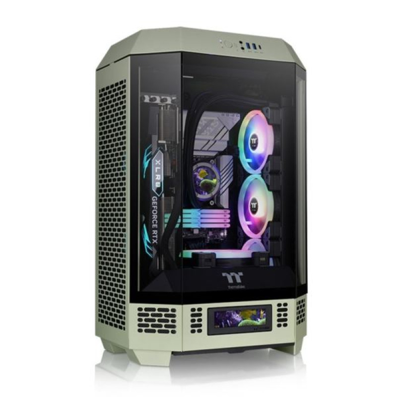 Thermaltake The Tower 300 Matcha Green, zeleno sa staklo, bez napajnaja