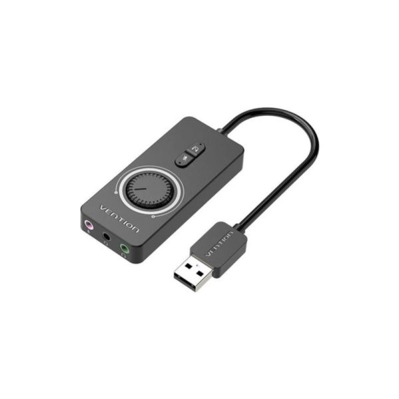 Vention CDRBD, USB 2.0 / 3.5mm adapter, sivi