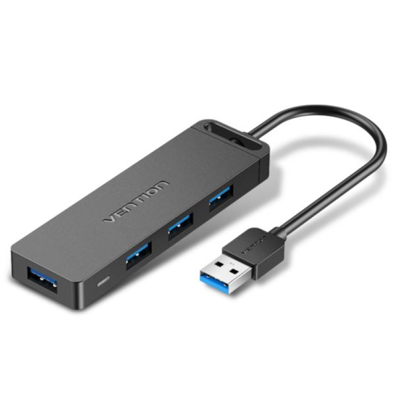 Vention CHLBB, USB Hub, 4-port, 0.15m, crni