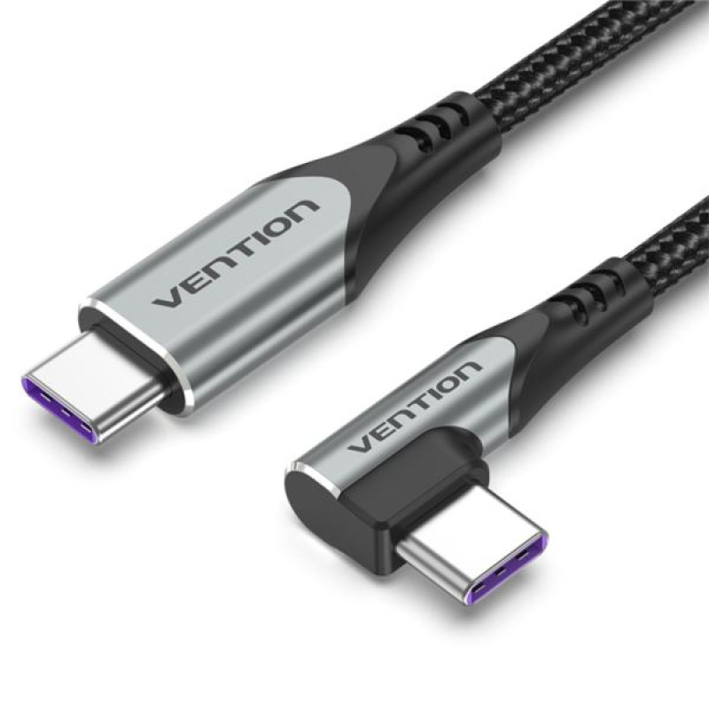 Vention kutni USB-C / USB-C kabel, 1m, crni